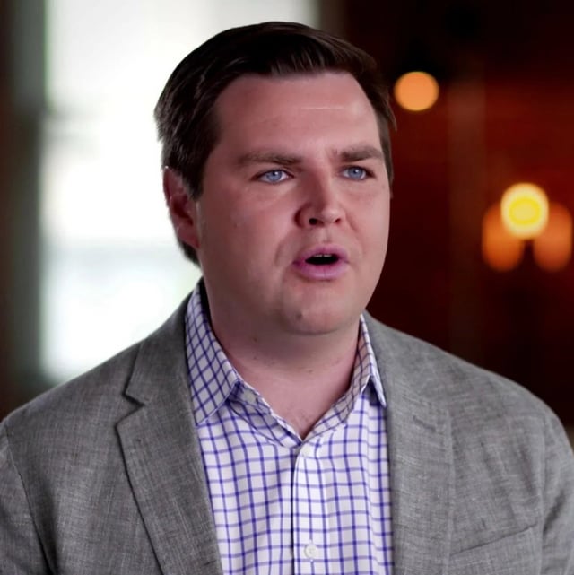 JD Vance before facial hair and Ozempic.